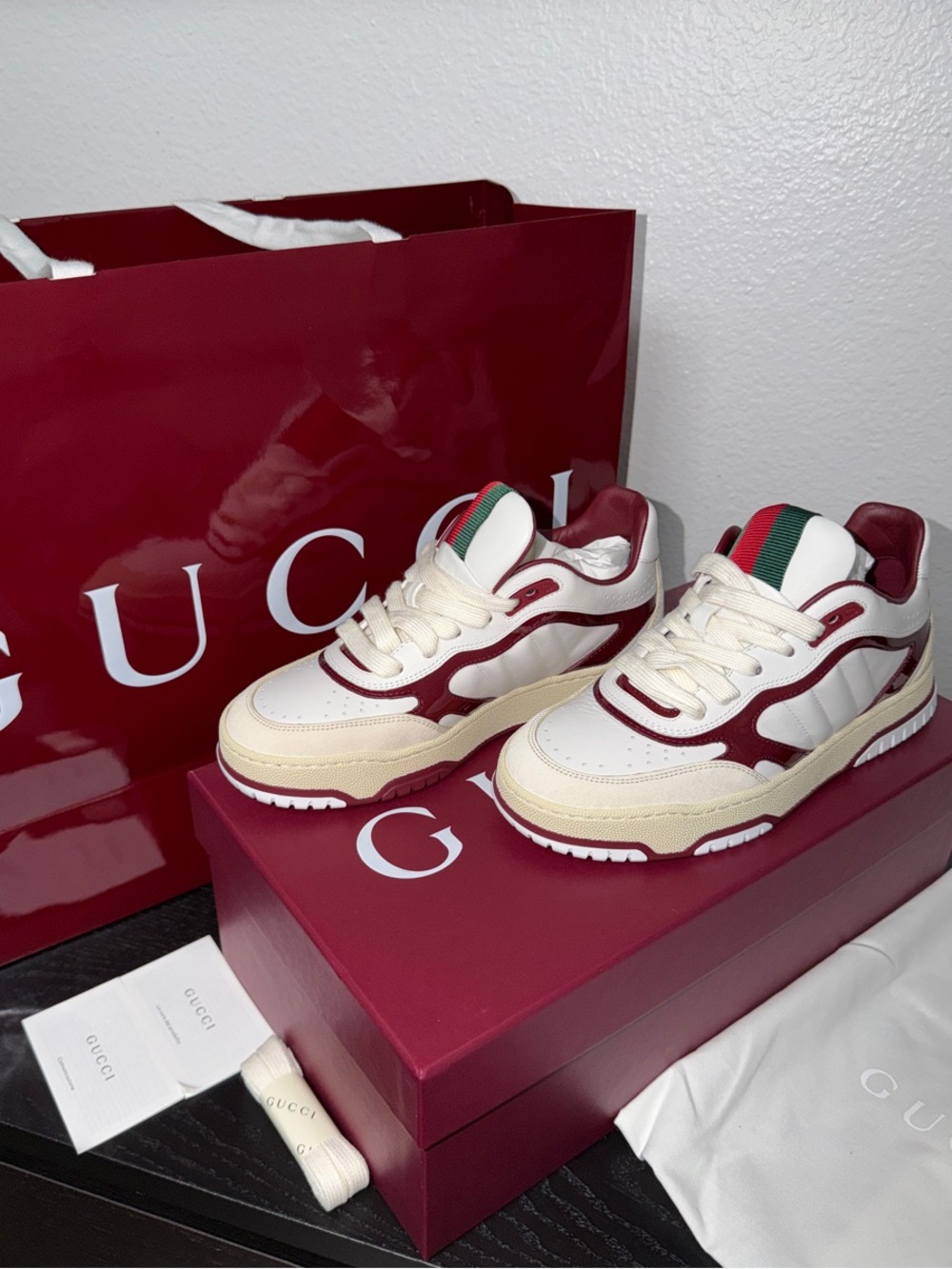 Gucci Re-Web Sneakers White Rosso Ancora – Made in Italy